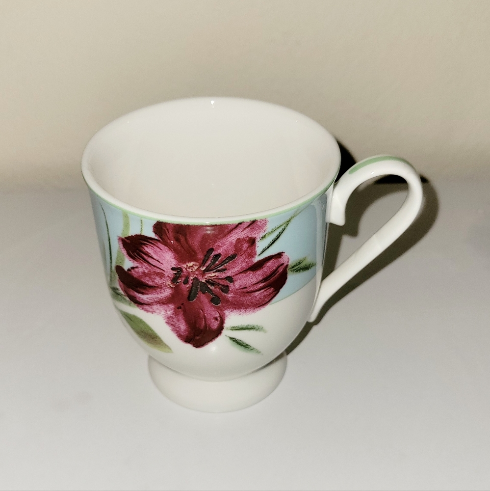 Oleg Cassini Sweet Blossom Fine China Indonesia Large Teacup/ Coffee Mug Vintage